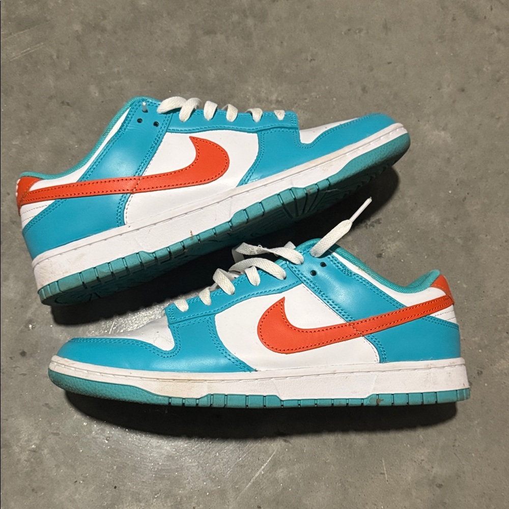 Nike Mens dunk low miami dolphins size 10